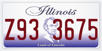 IL license plate Z933675