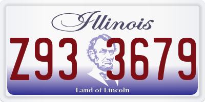 IL license plate Z933679