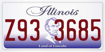 IL license plate Z933685