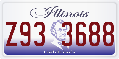 IL license plate Z933688