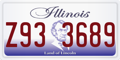 IL license plate Z933689