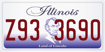 IL license plate Z933690