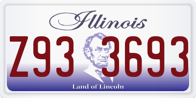 IL license plate Z933693