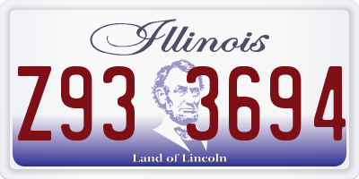 IL license plate Z933694