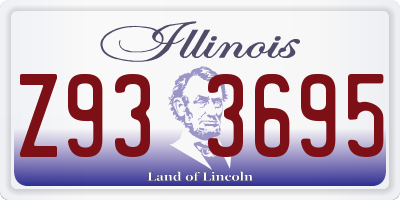 IL license plate Z933695