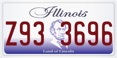 IL license plate Z933696