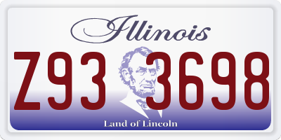 IL license plate Z933698