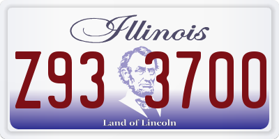 IL license plate Z933700