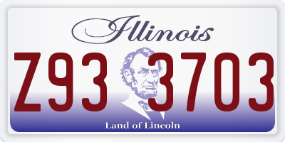 IL license plate Z933703