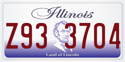 IL license plate Z933704