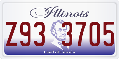 IL license plate Z933705