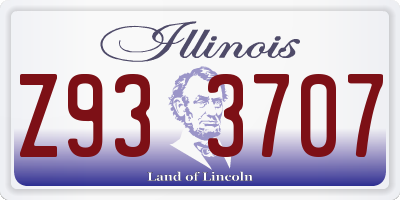 IL license plate Z933707