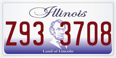 IL license plate Z933708