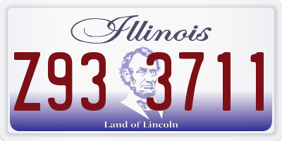 IL license plate Z933711