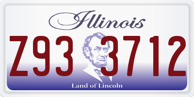 IL license plate Z933712