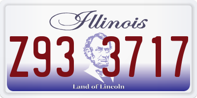 IL license plate Z933717