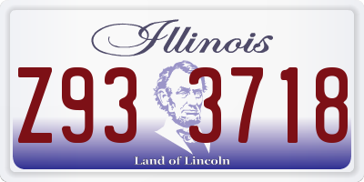 IL license plate Z933718