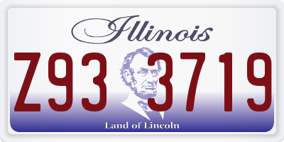 IL license plate Z933719