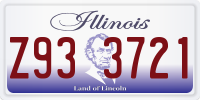 IL license plate Z933721