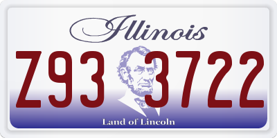 IL license plate Z933722