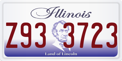 IL license plate Z933723