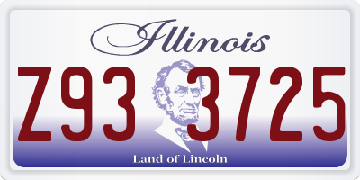 IL license plate Z933725