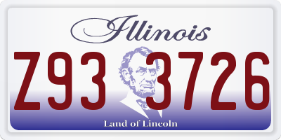 IL license plate Z933726