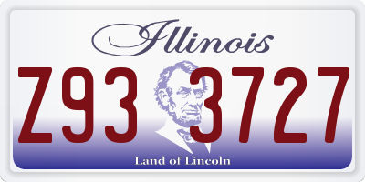 IL license plate Z933727