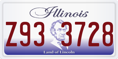 IL license plate Z933728