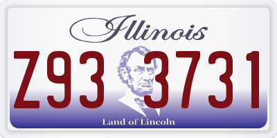 IL license plate Z933731