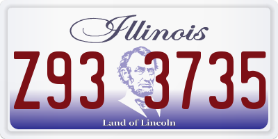 IL license plate Z933735