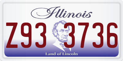 IL license plate Z933736