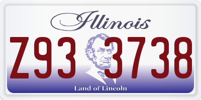 IL license plate Z933738