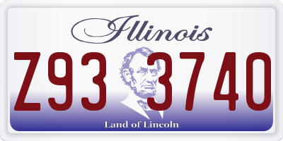 IL license plate Z933740