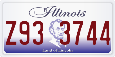 IL license plate Z933744