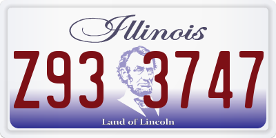 IL license plate Z933747