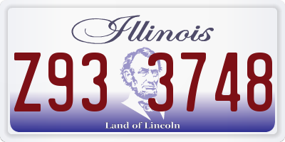 IL license plate Z933748