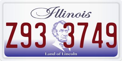 IL license plate Z933749