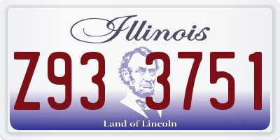 IL license plate Z933751