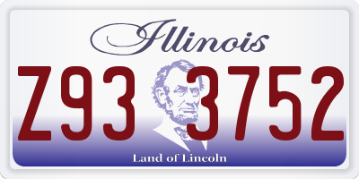 IL license plate Z933752