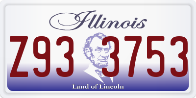 IL license plate Z933753