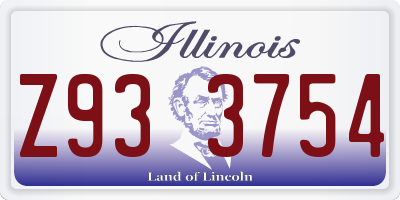 IL license plate Z933754