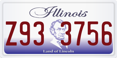 IL license plate Z933756