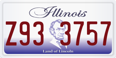 IL license plate Z933757