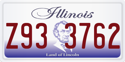 IL license plate Z933762