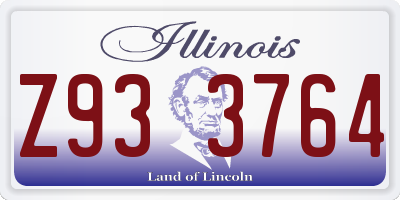 IL license plate Z933764