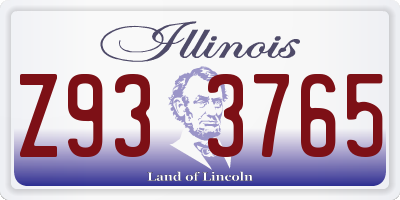 IL license plate Z933765