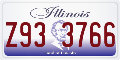 IL license plate Z933766