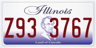 IL license plate Z933767