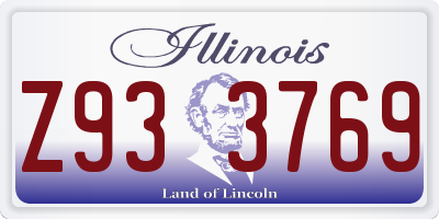 IL license plate Z933769